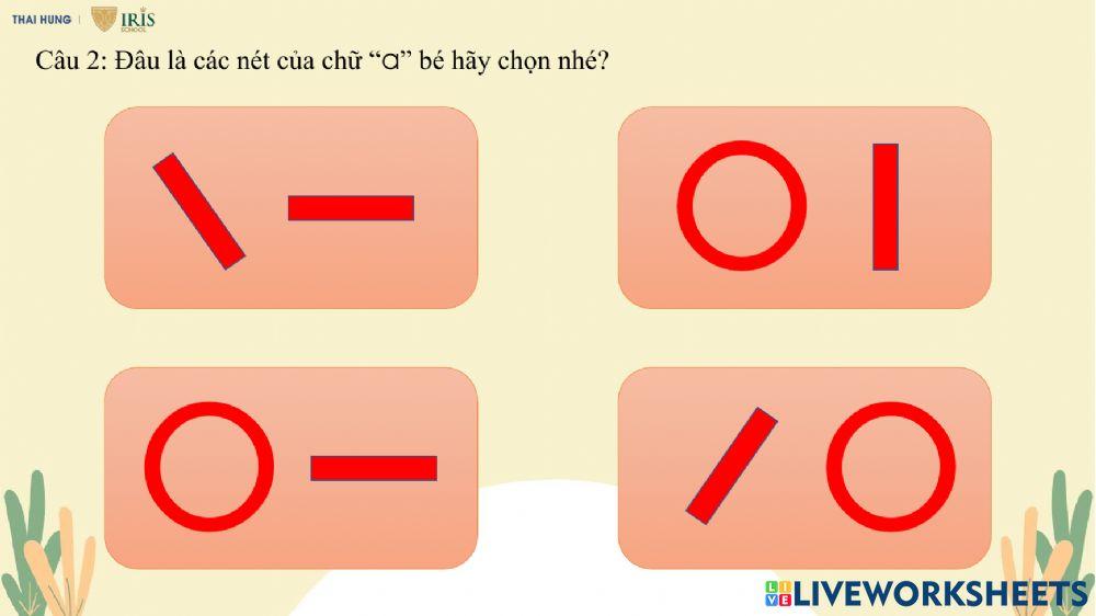 Ôn tập chữ cái a