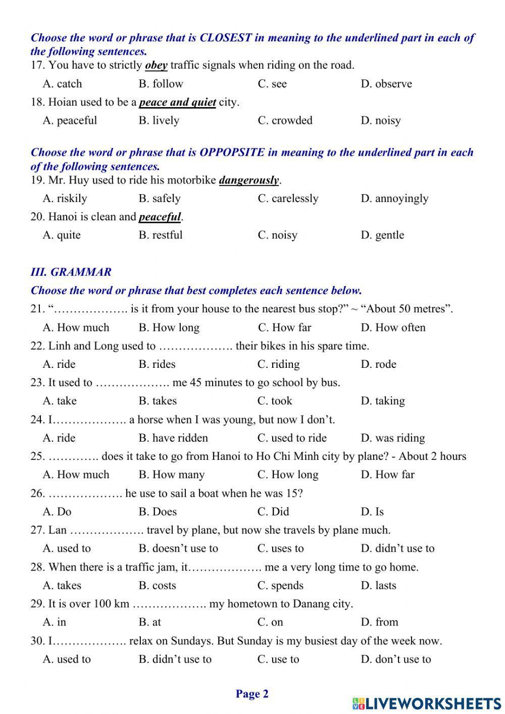 Tieng Anh Lop 7 -2nd Mid-Term Test 01