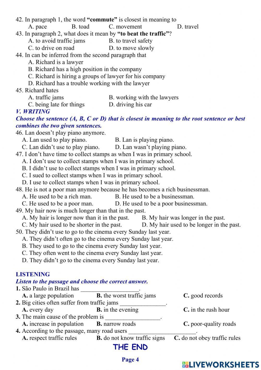Tieng Anh Lop 7 -2nd Mid-Term Test 01