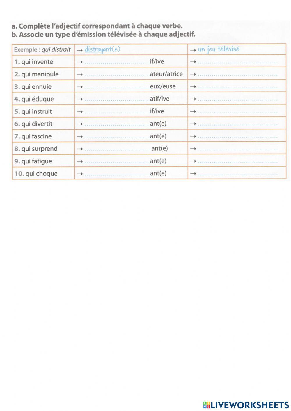 Devoir, dossier 1 leçon 1 p2