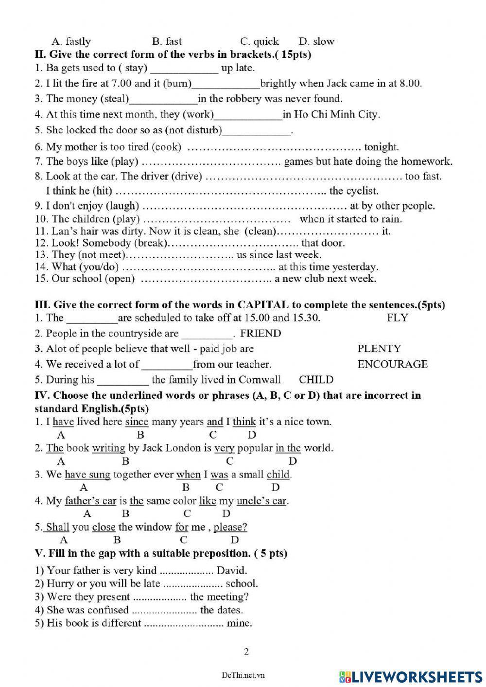 ĐỀ HỌC SINH GIỎI TA 7