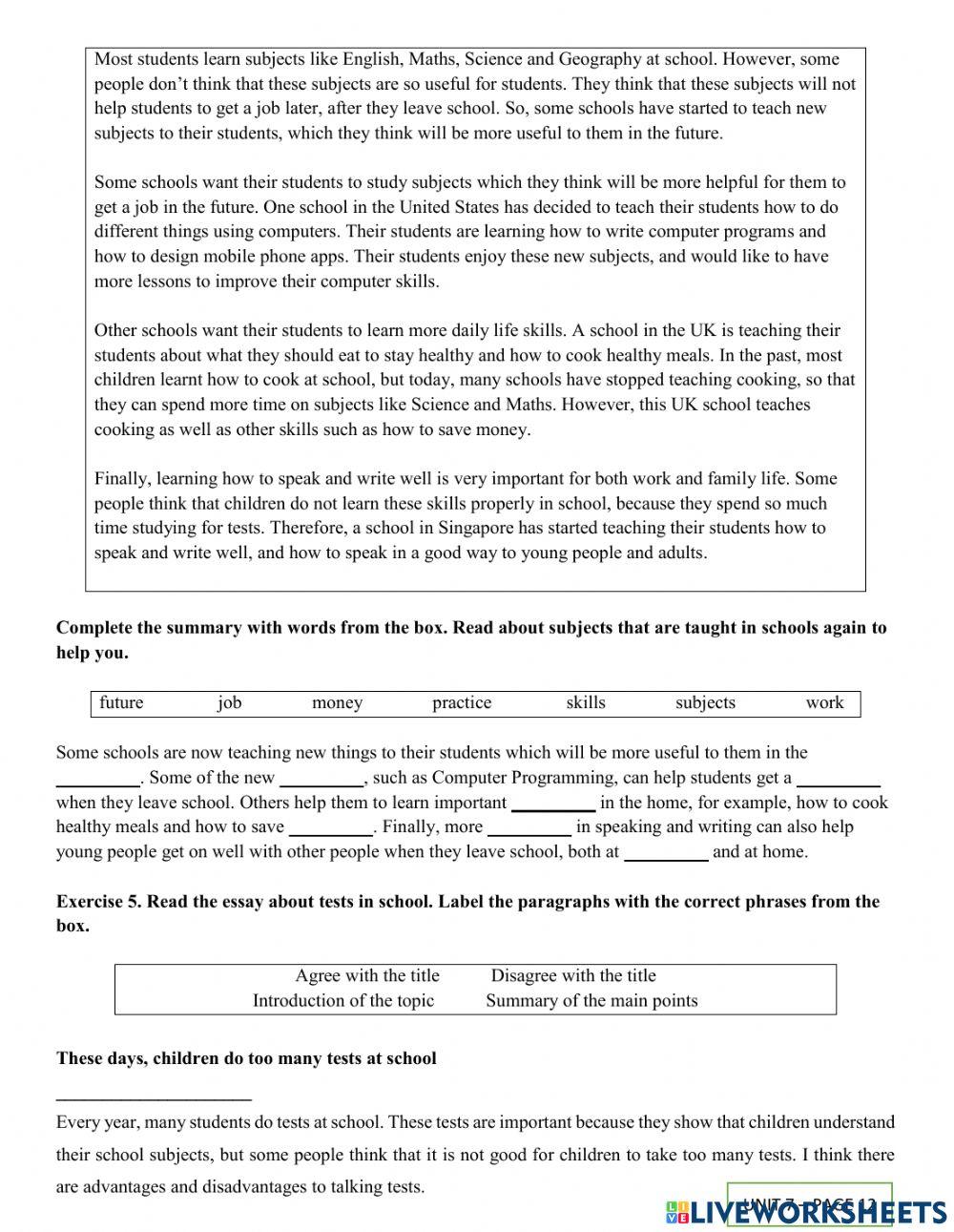 Jobs, Work and study