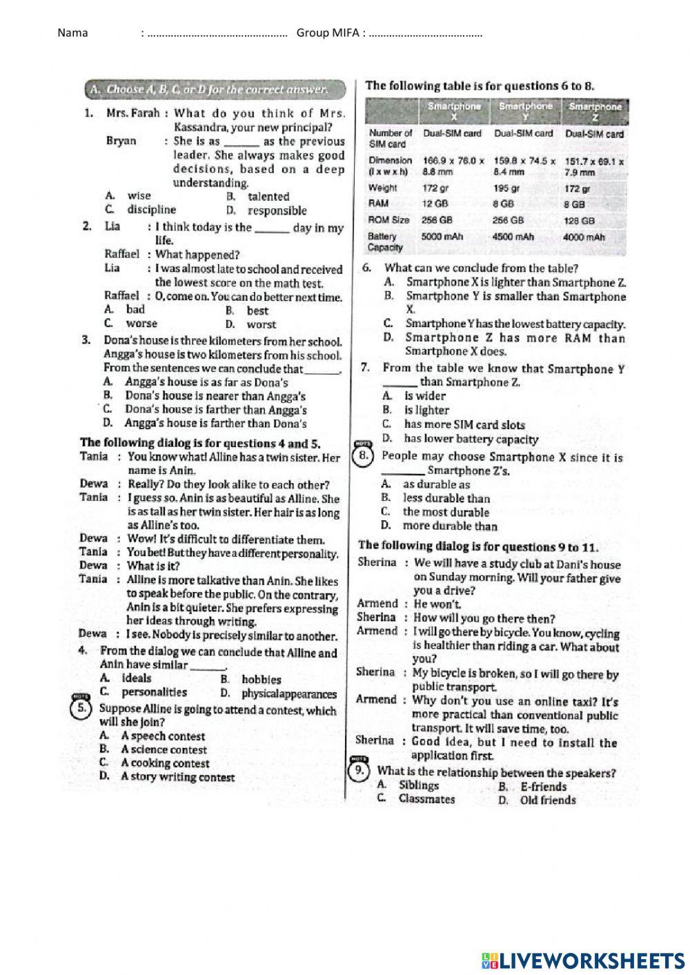 Assessment 3 PR Inggris 8B