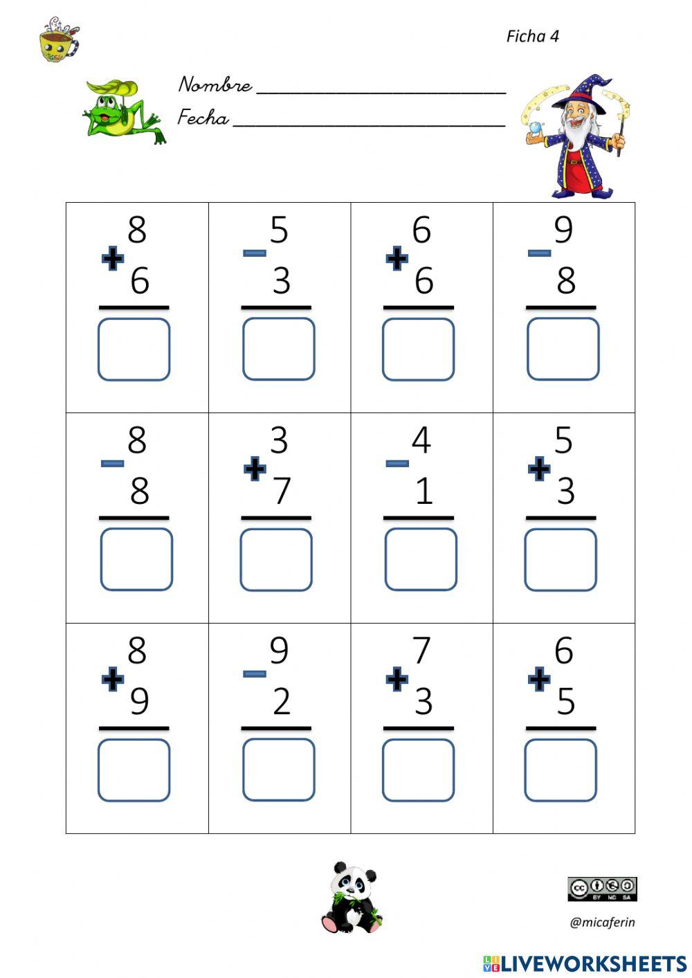 Suma y resta una cifra