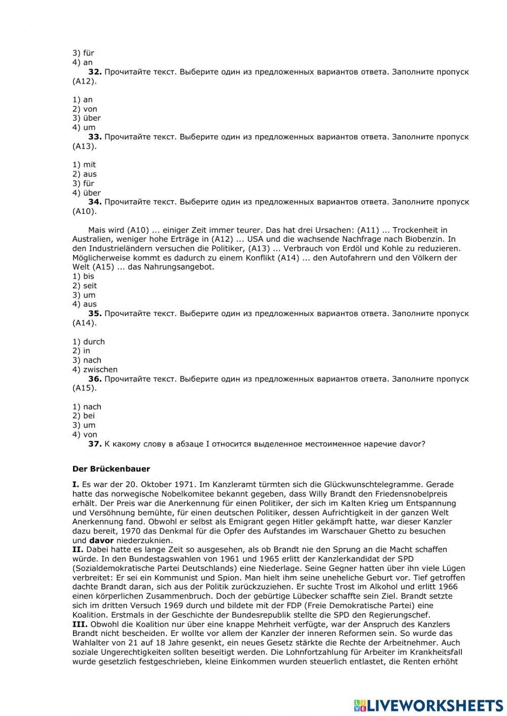 Rektion der Verben 2