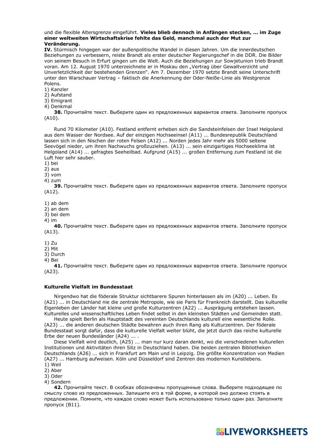 Rektion der Verben 2