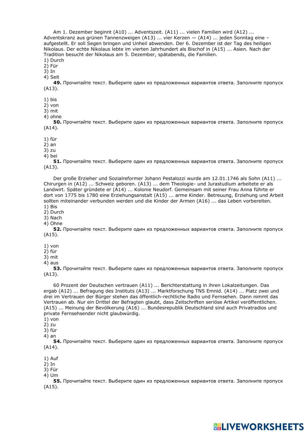 Rektion der Verben 2