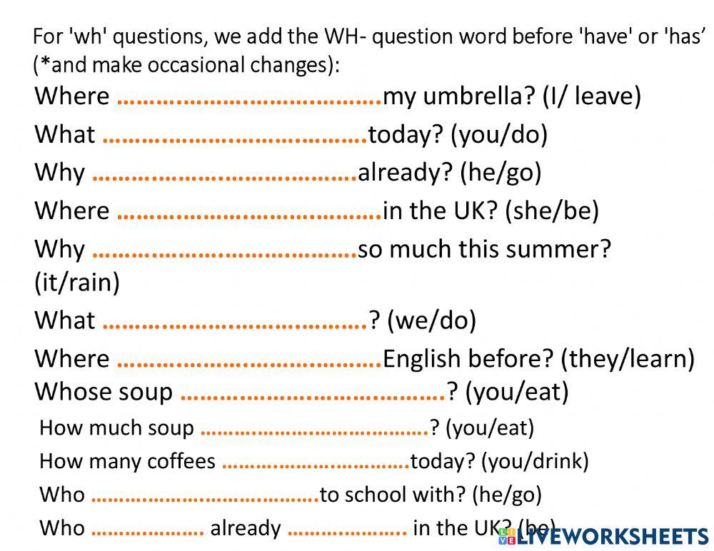 Present perfect simple revision