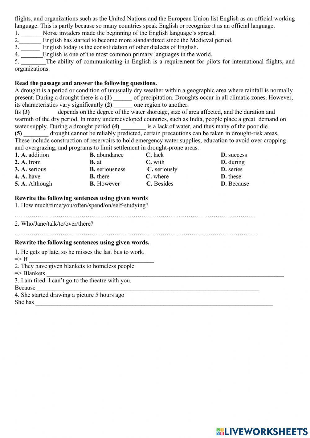 Ôn tập Tiêng Anh 8