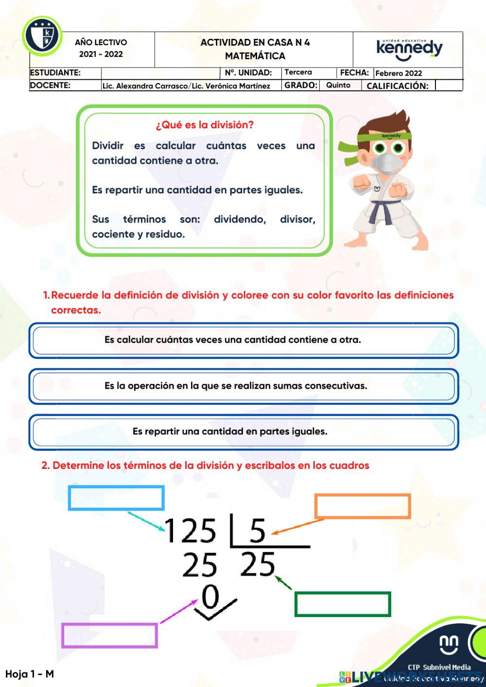 UE Kennedy - Divisiones