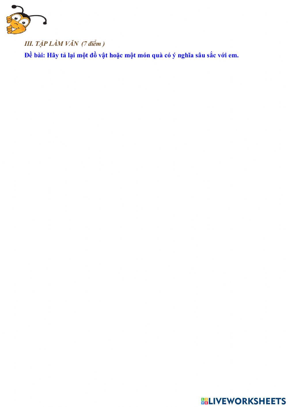 Bài Kiểm tra giữa kì 2 - Ngô Huyền