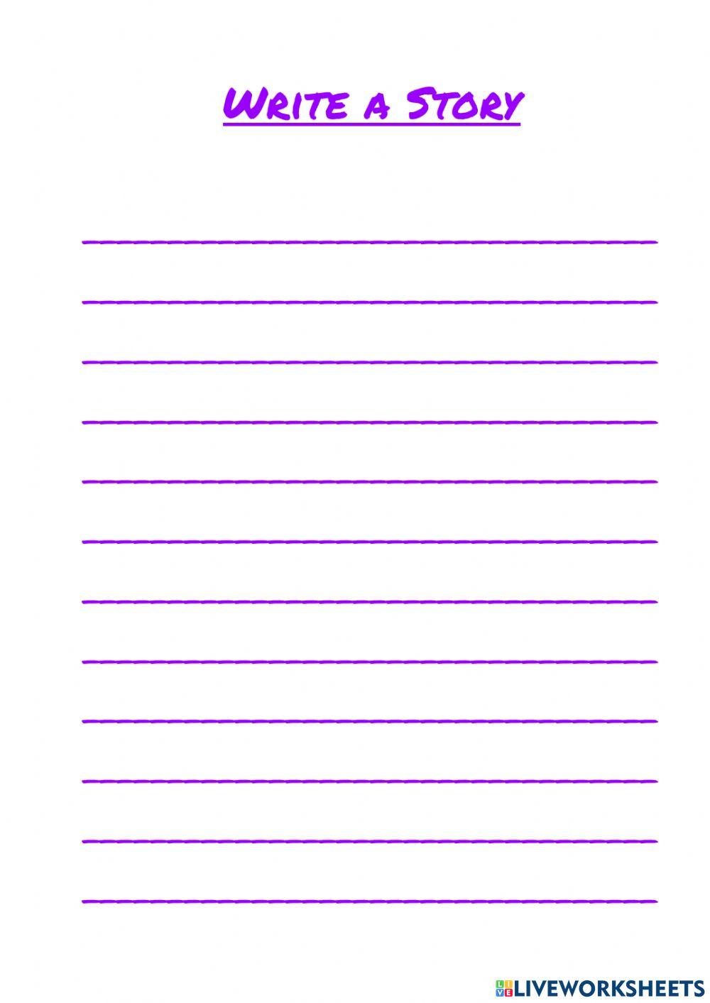 Write a Story worksheet for 2nd Hrade | Live Worksheets