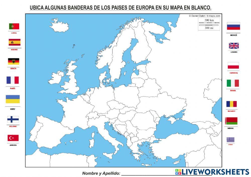 Ejercicio Geográfico Para Niños, Colocar Banderas De Países En Un Mapa,  Bandera De España Imagen de archivo - Imagen de recorrido, color: 167996359