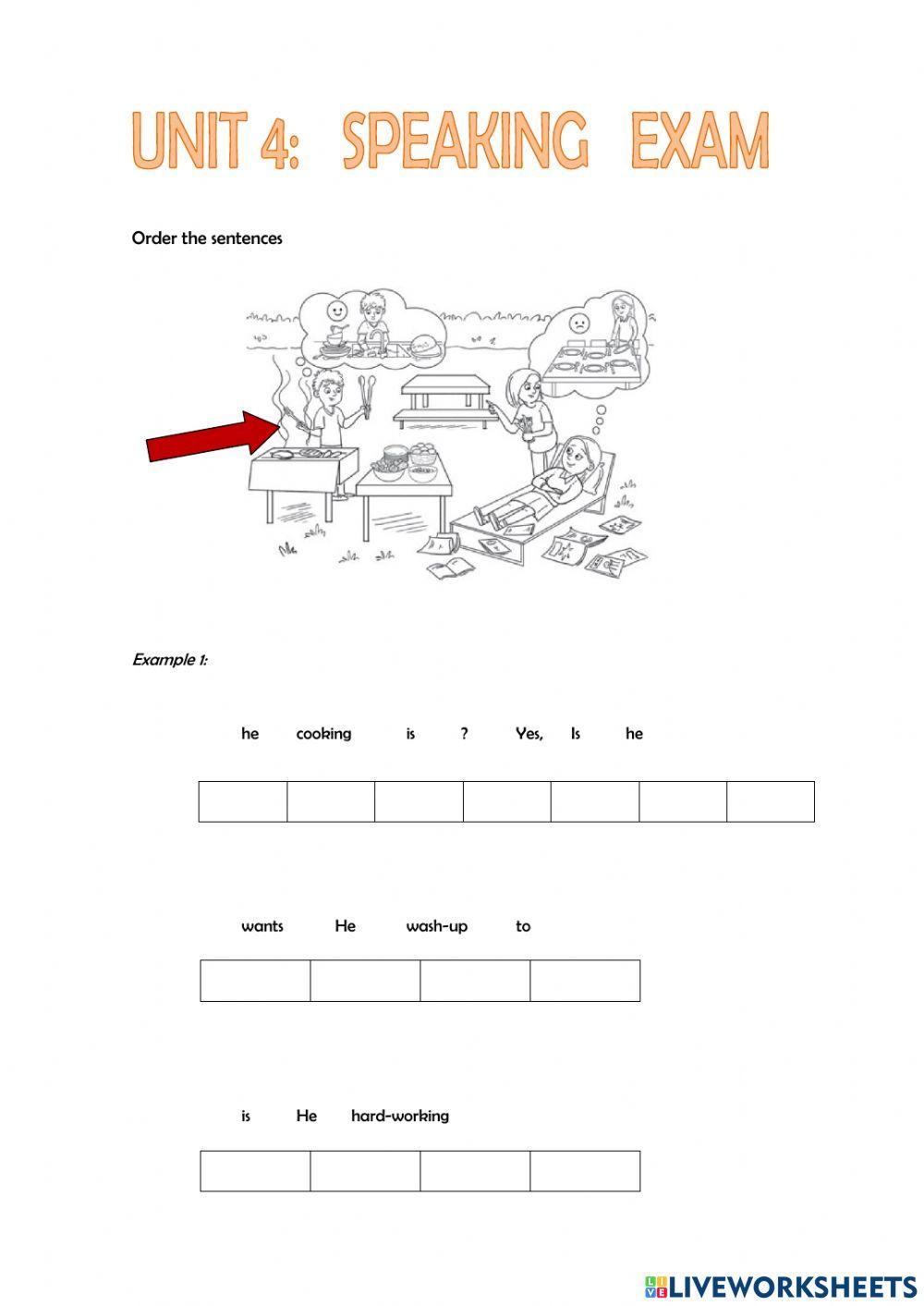 Unit 4: Speaking exam practice