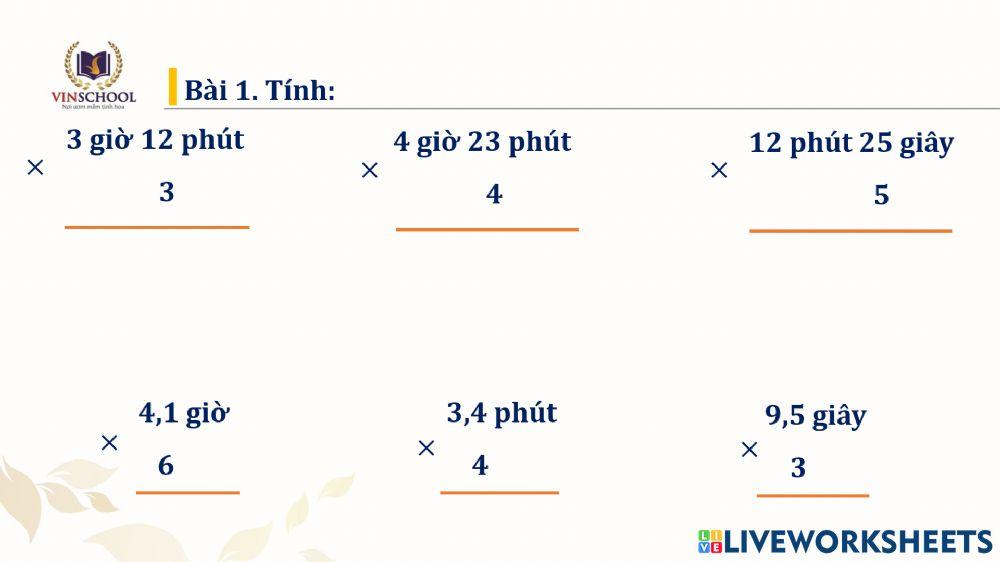 Nhân số đo thời gian với một sộ