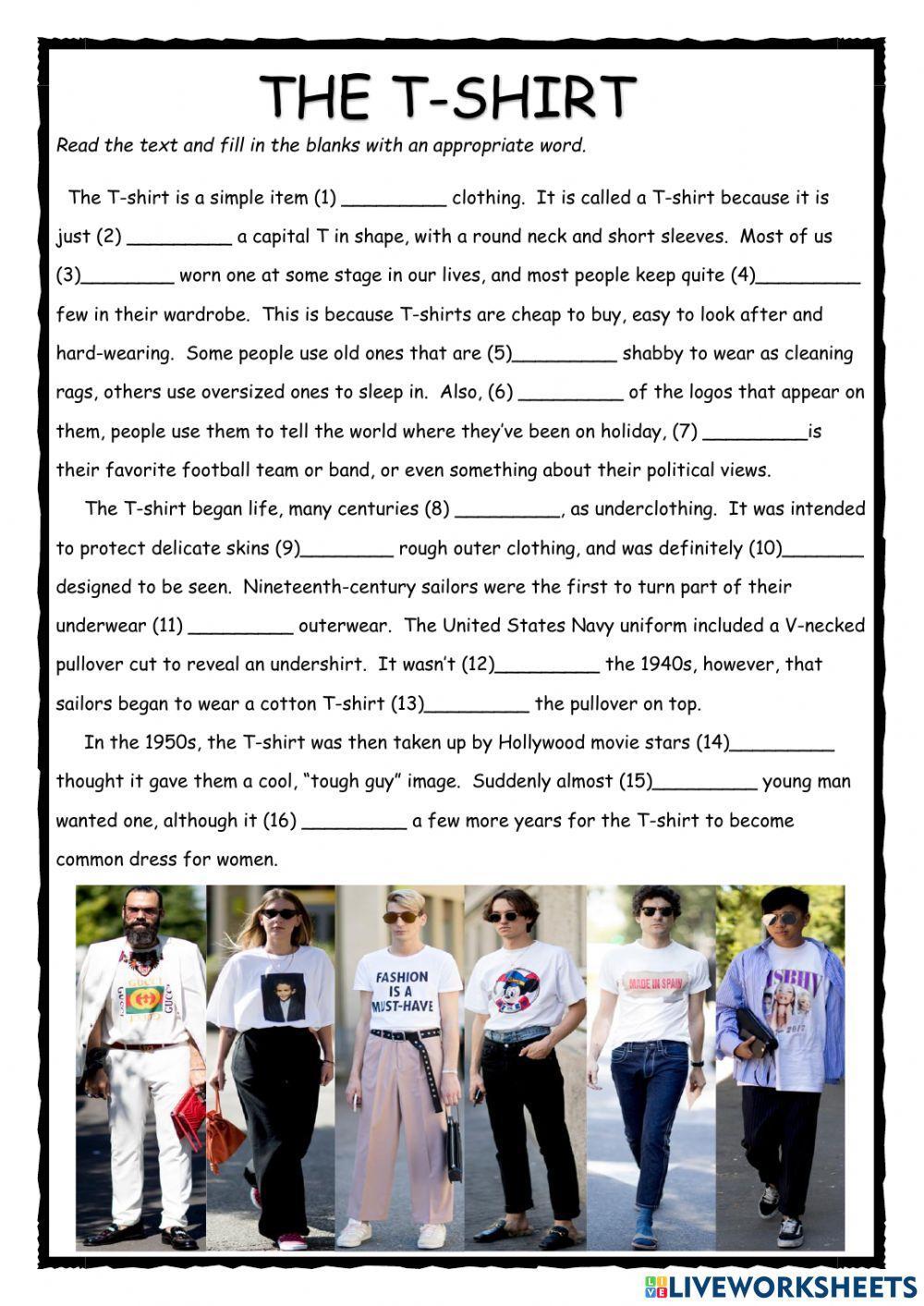 The T-Shirt FCE Use of English