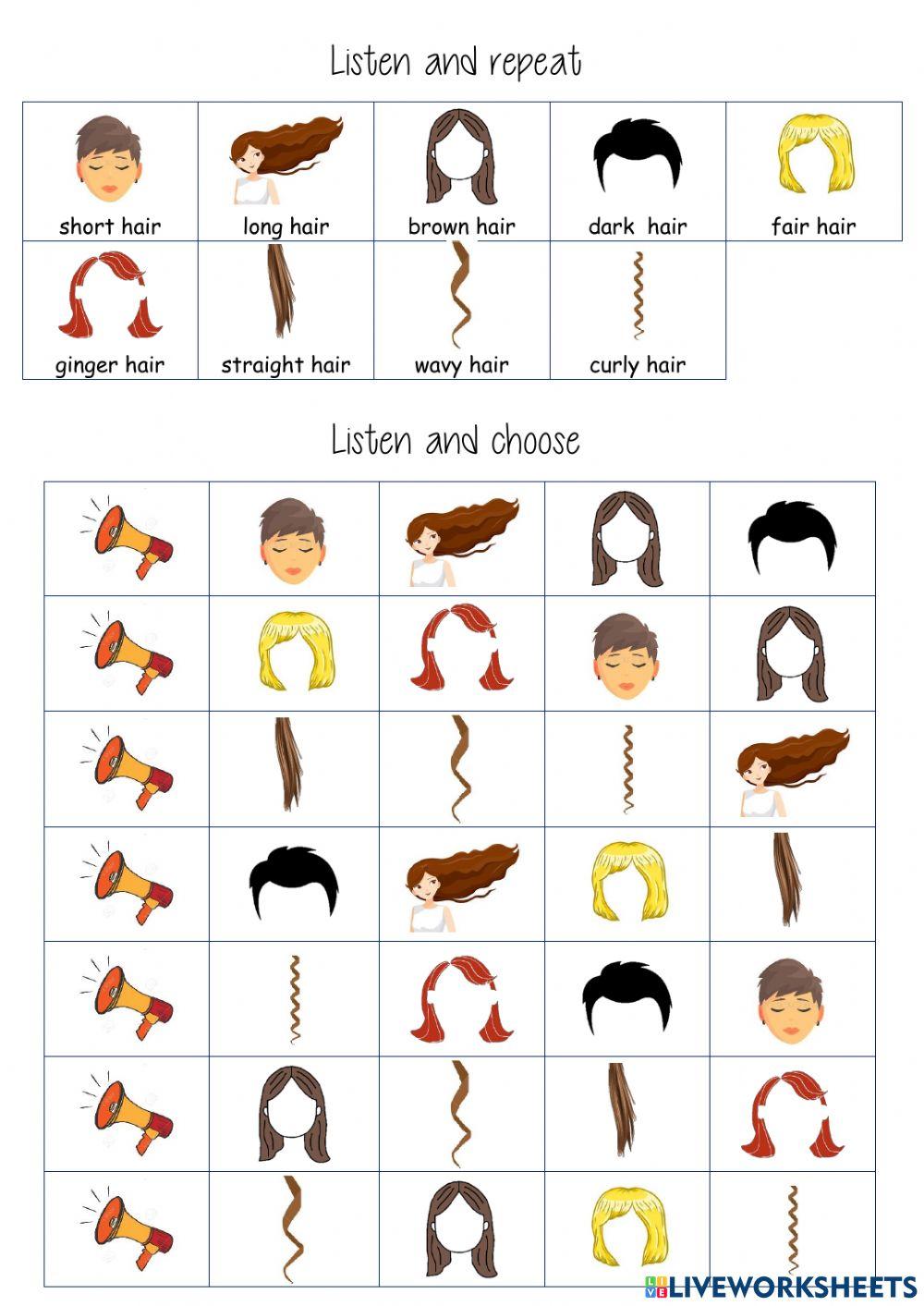 listen and choose hair description