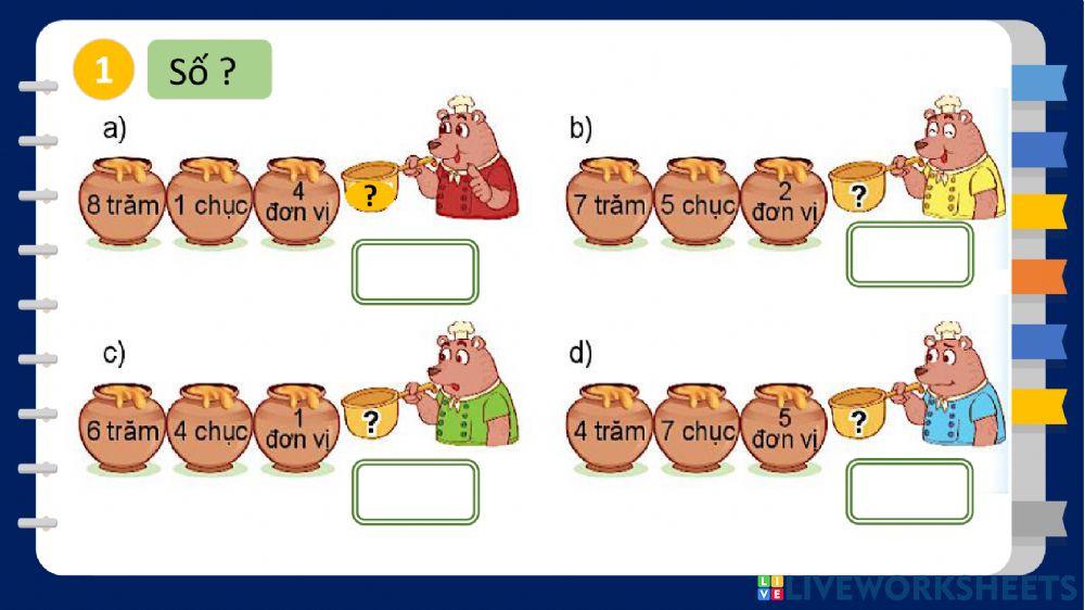 Bài 51: Số có ba chữ số (tiết 2)