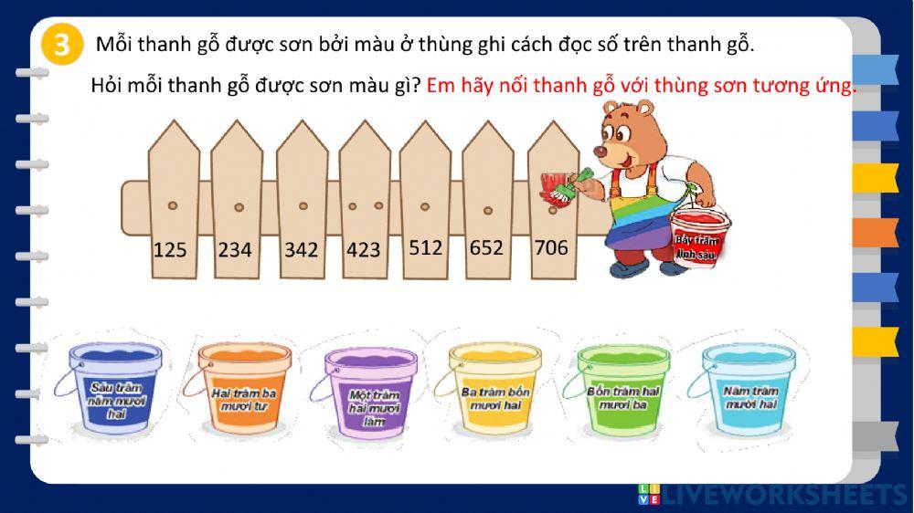 Bài 51: Số có ba chữ số (tiết 2)