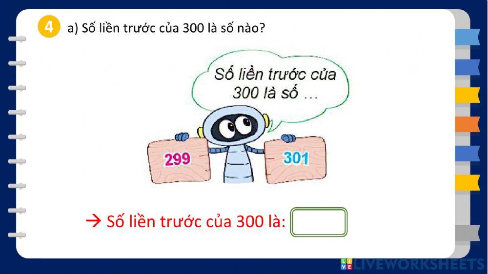 Bài 51: Số có ba chữ số (tiết 2)