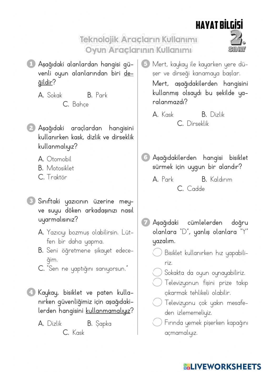 Teknolojik Araçların Kullanımı-TEST