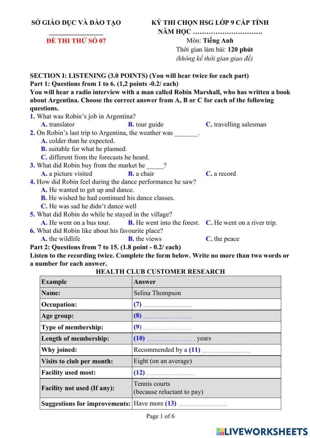 EL9 đề thi học sinh giỏi số 7