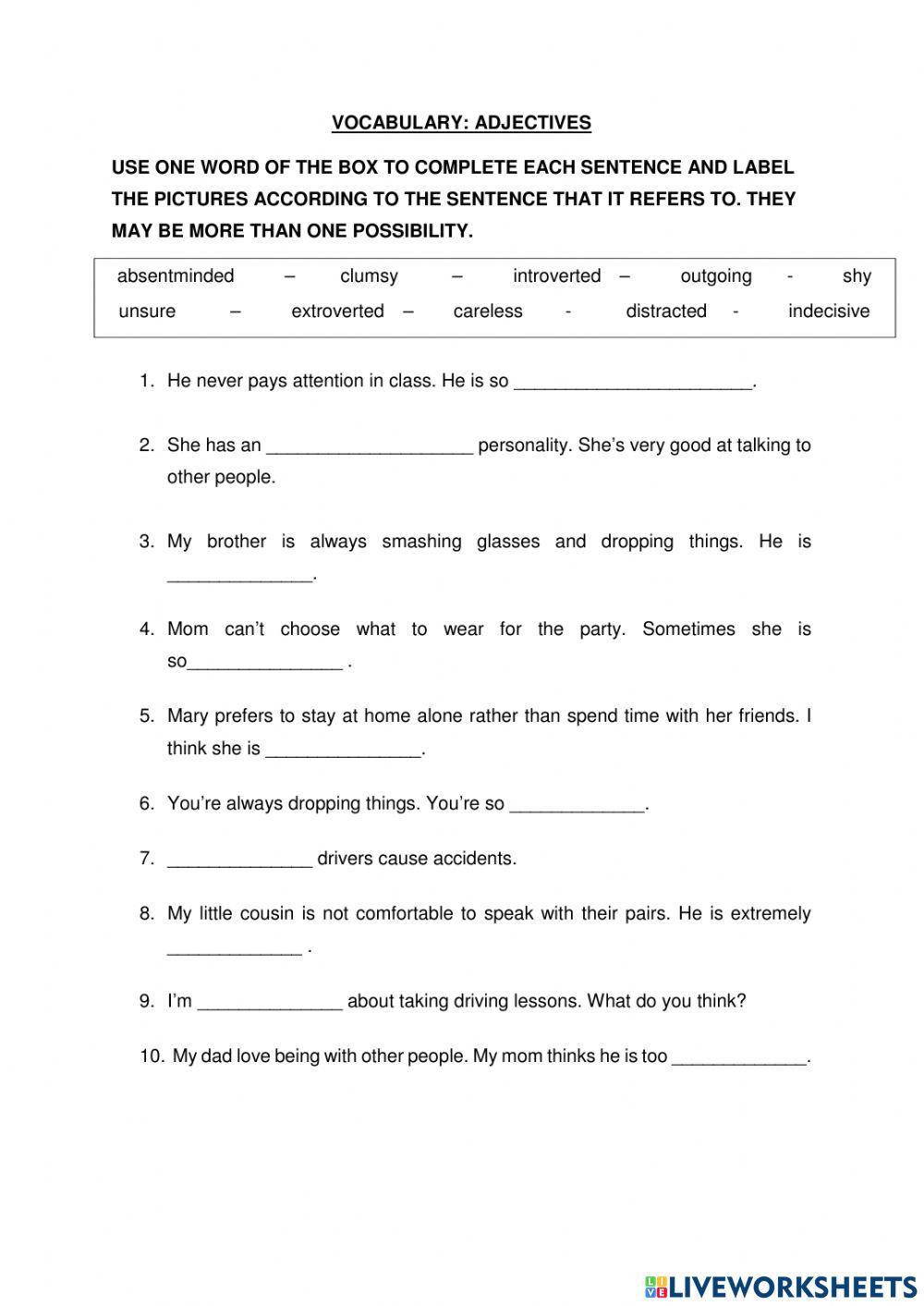 Adjectives 1 Adjectives 1