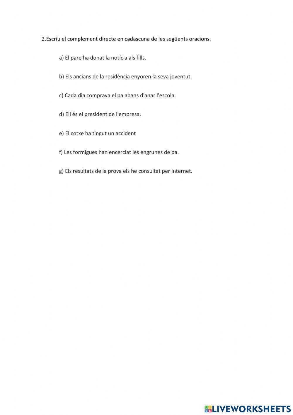 El complement directe