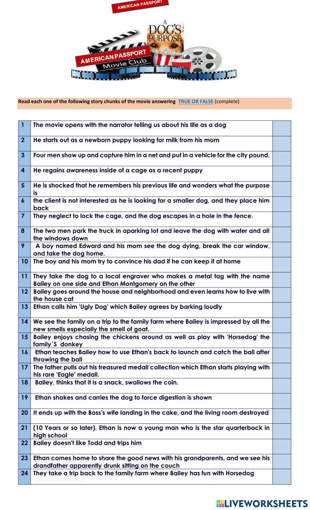 MOVIE. a dog-s journey. Amerpassport