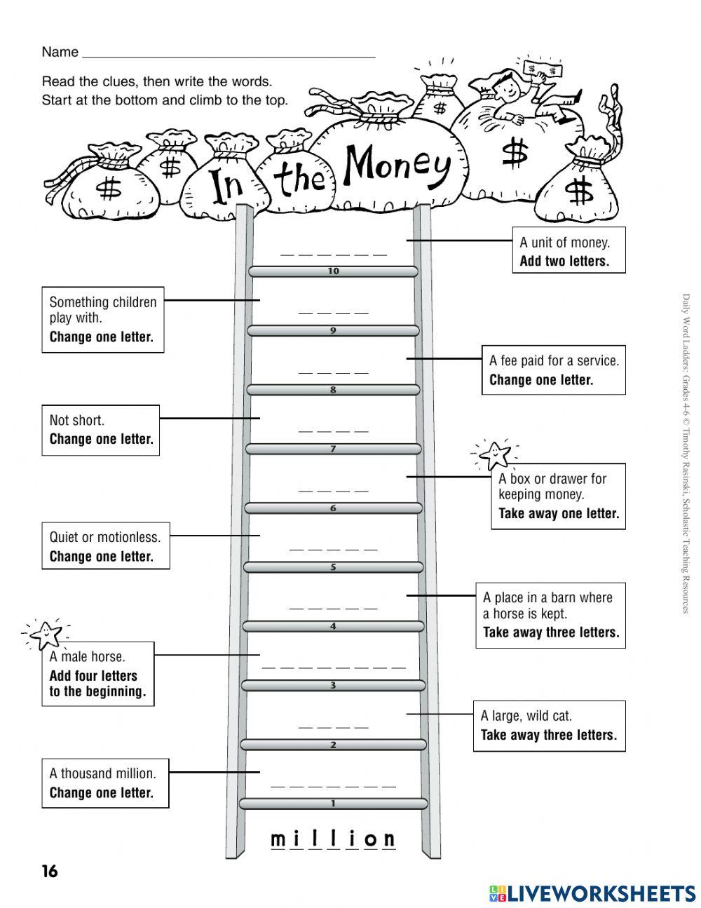 2774729 | In the Money Word Ladder | Debra Hoffman |