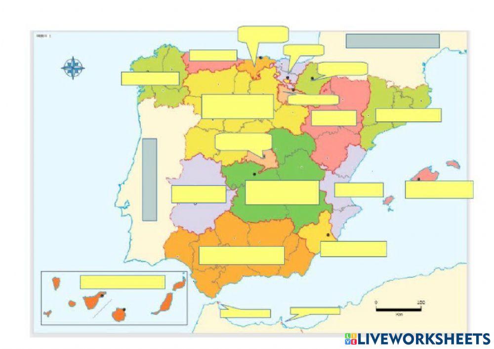 Provincias e comunidades de España