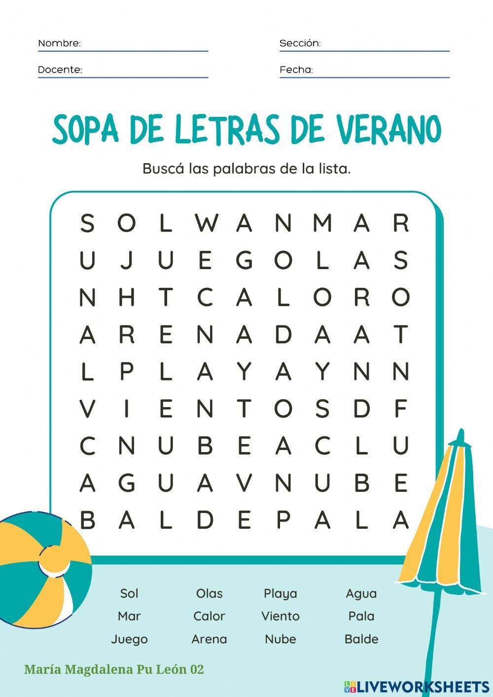 Sopa de letras