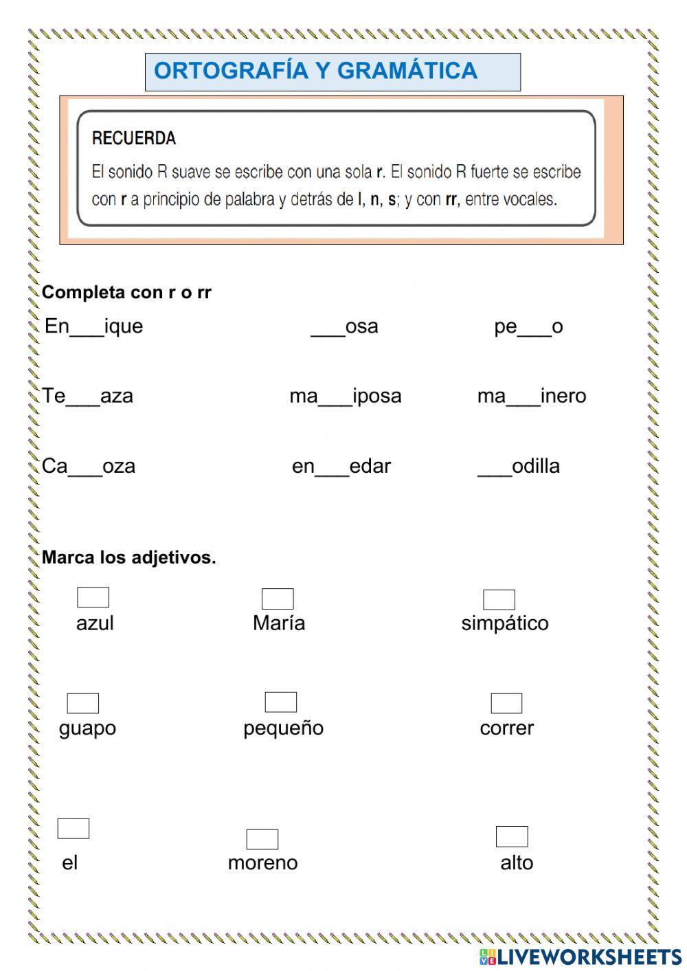 Ortografía y gramática