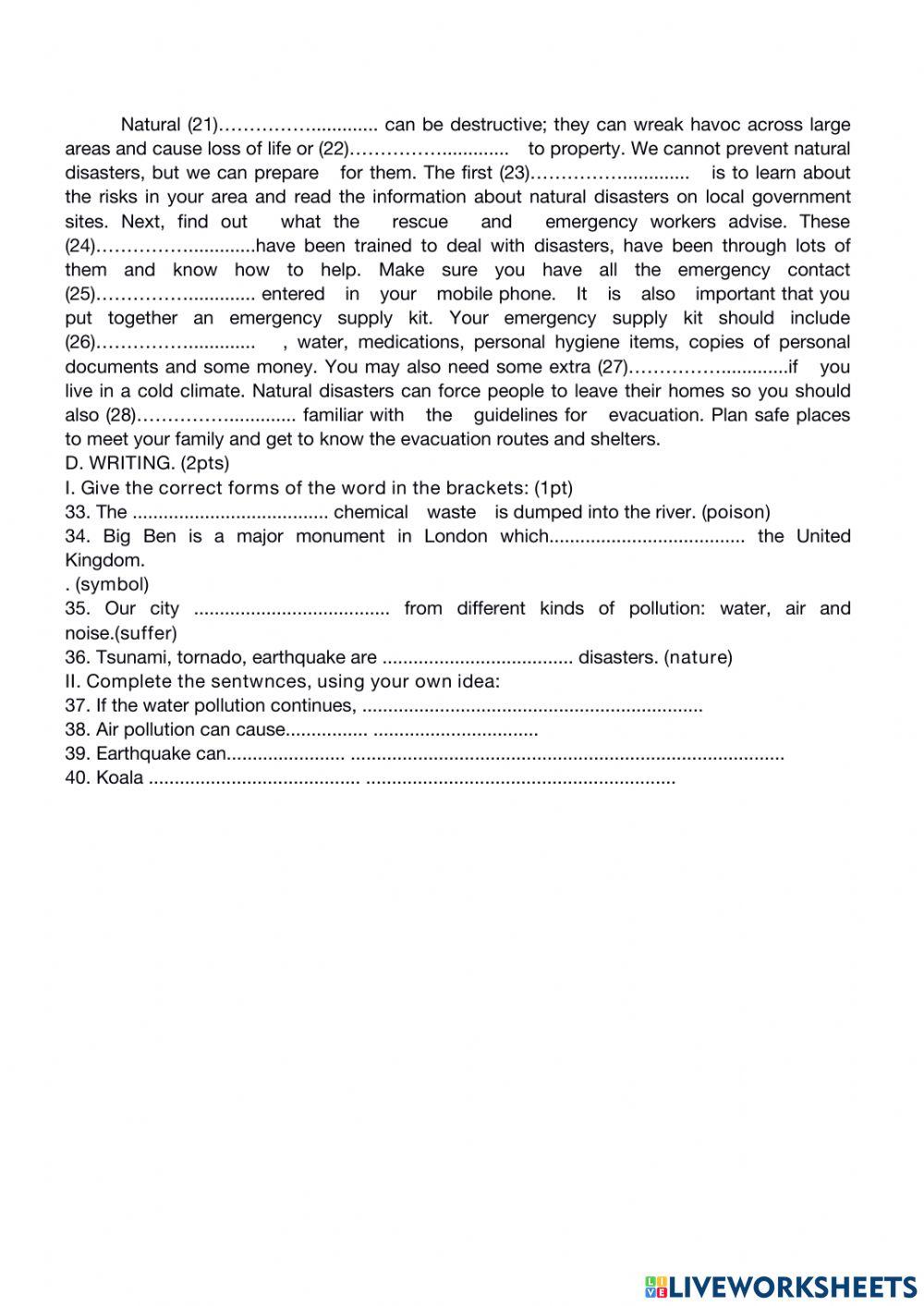 2nd mid term -e8 test 4