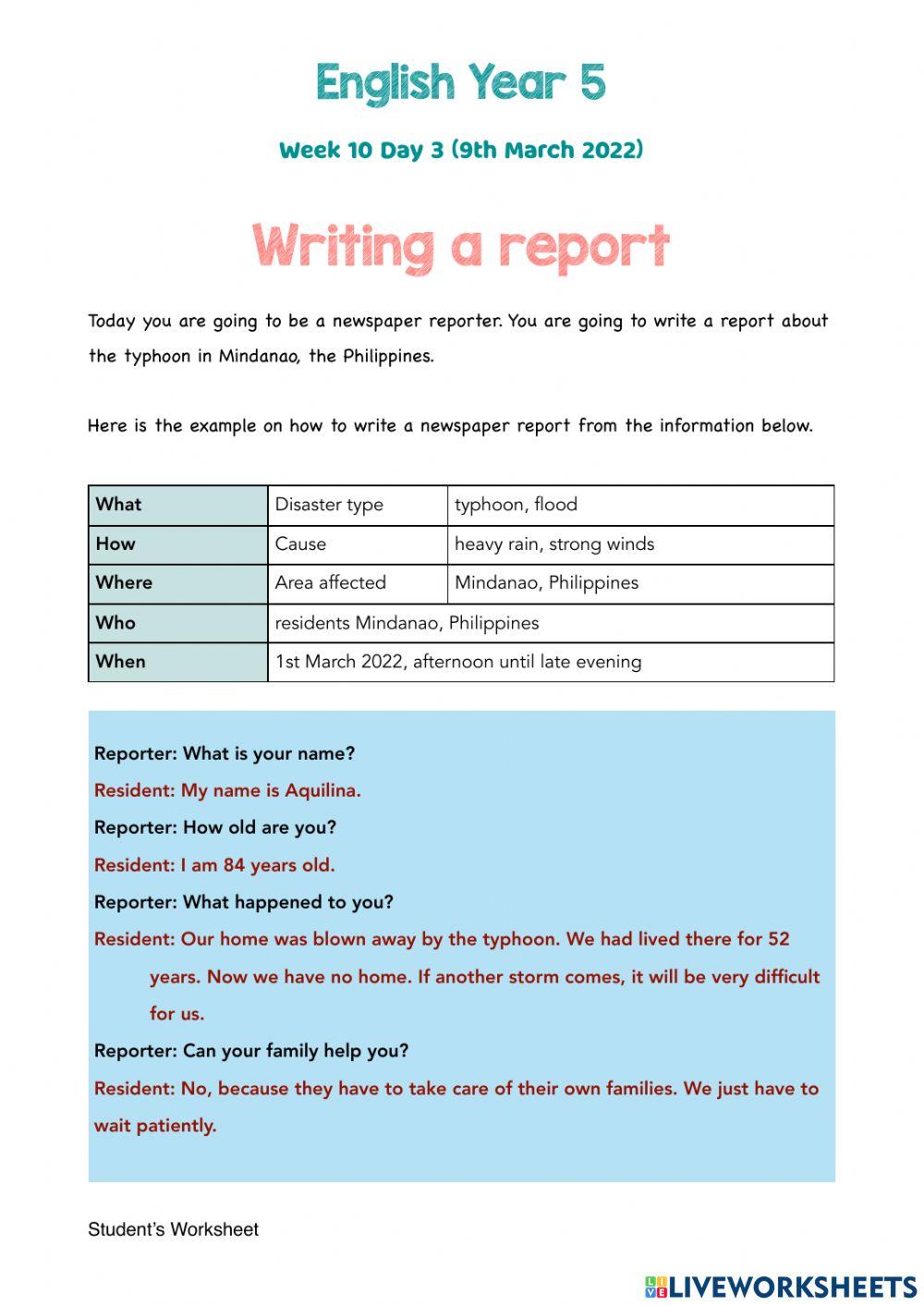 Report Writing