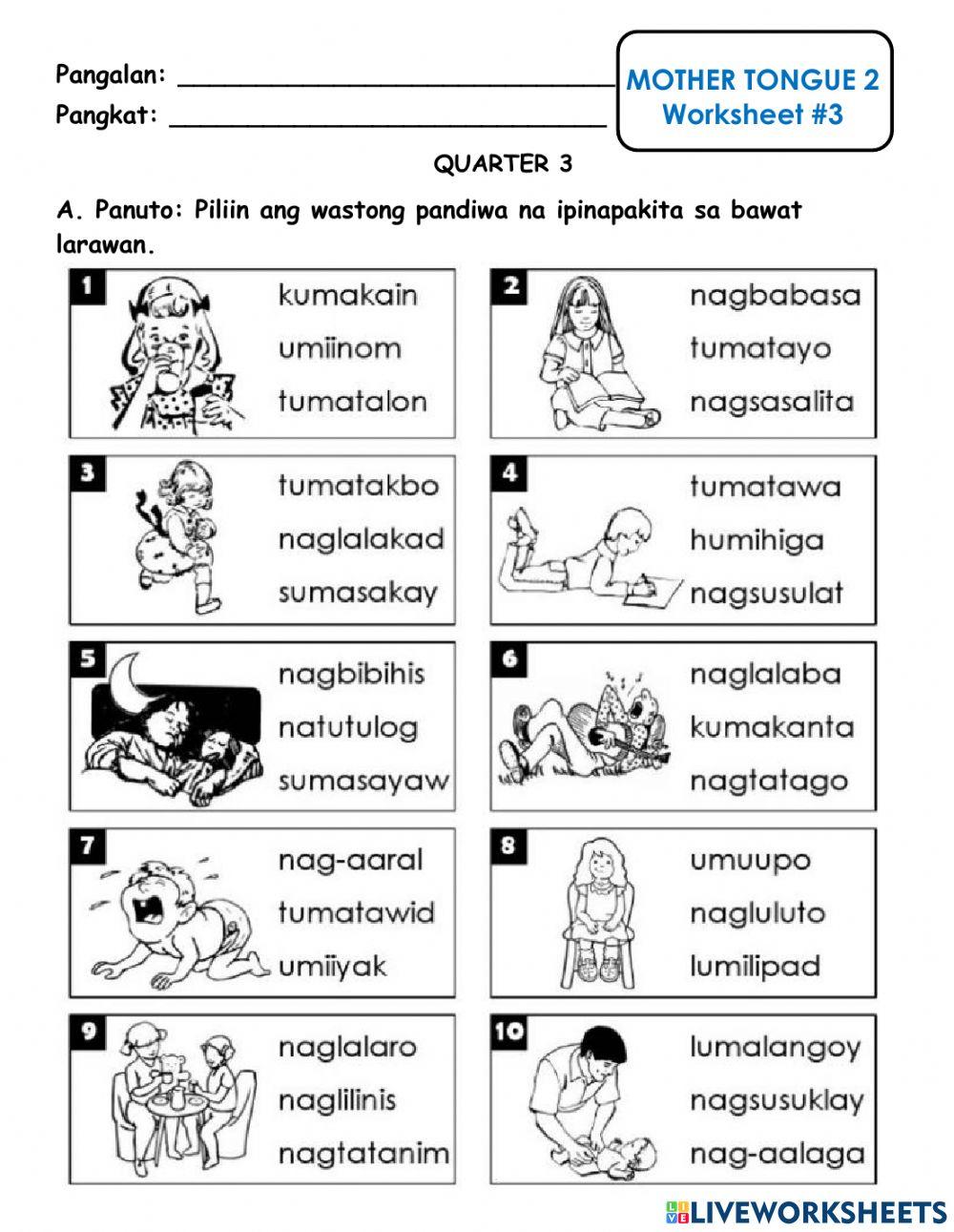 Mother Tongue Q3 - Pandiwang Pangkasalukuyan