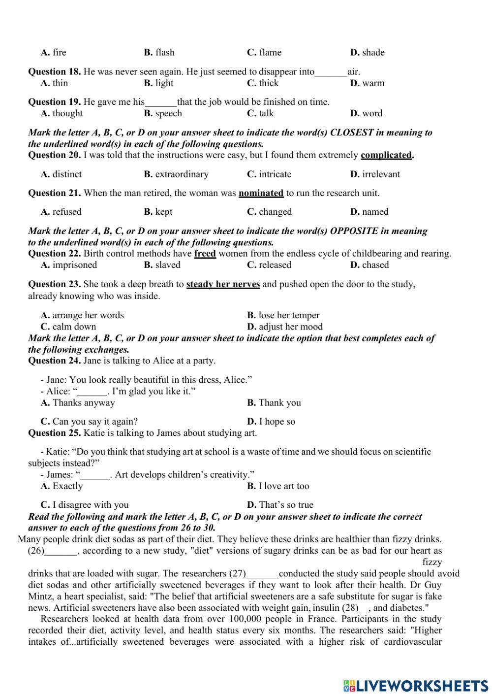 Test 7 đề dự án tn