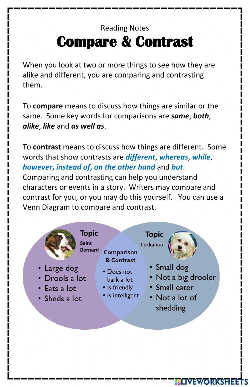 2193190 | Compare and Contrast Notes | JSJones