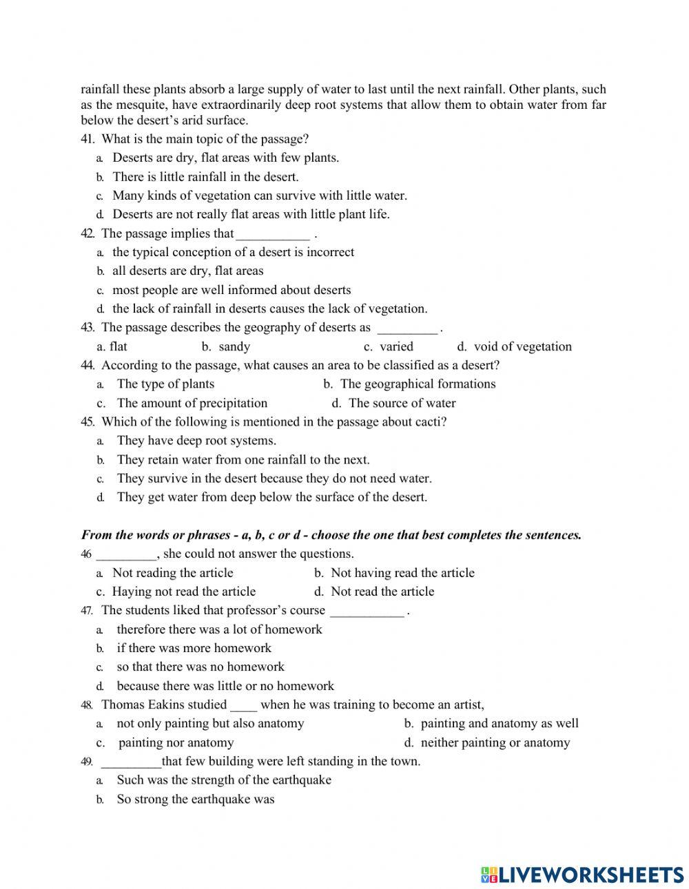 Grade 12 - Unit 9 - Practice 3