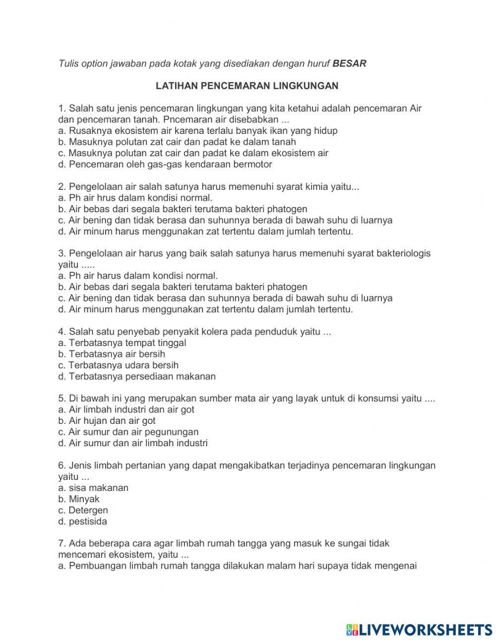 Pencemaran lingkungan