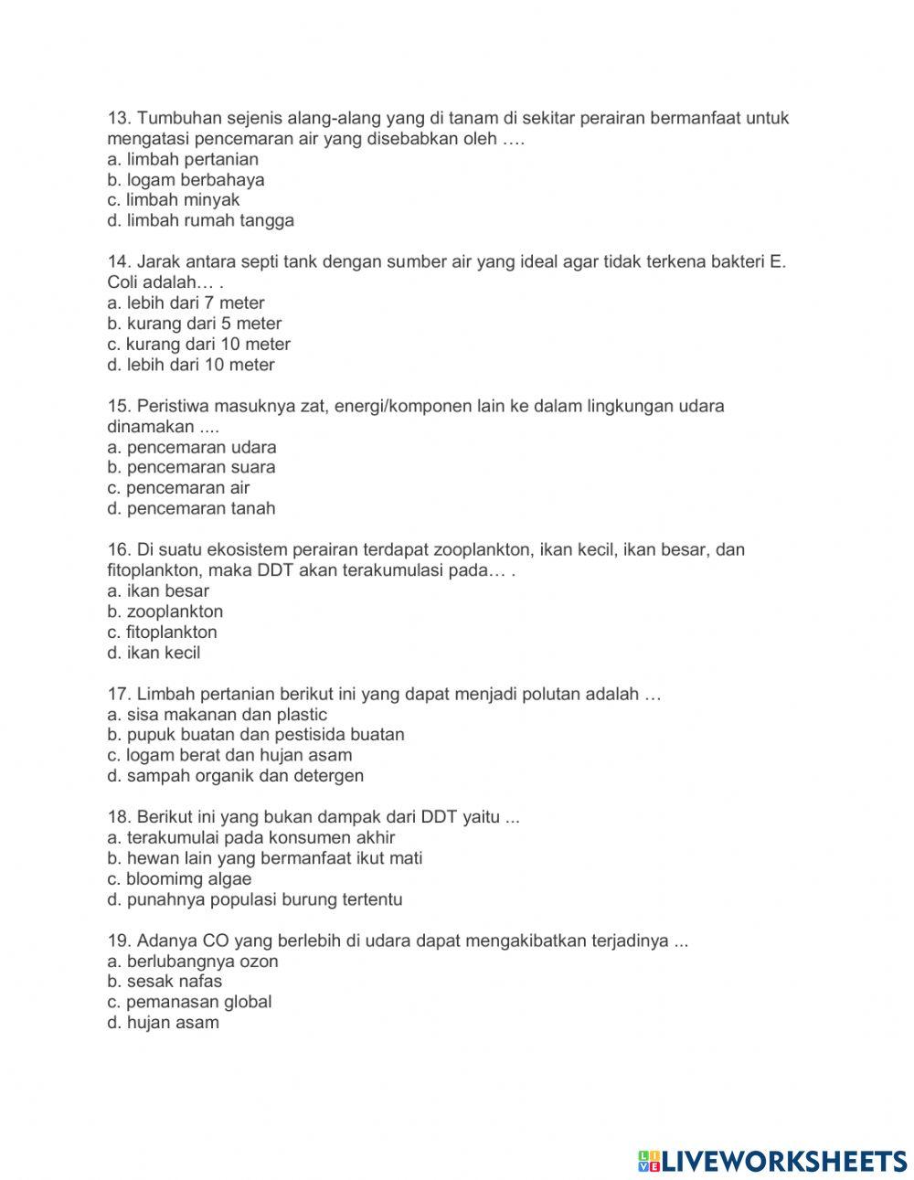 Pencemaran lingkungan