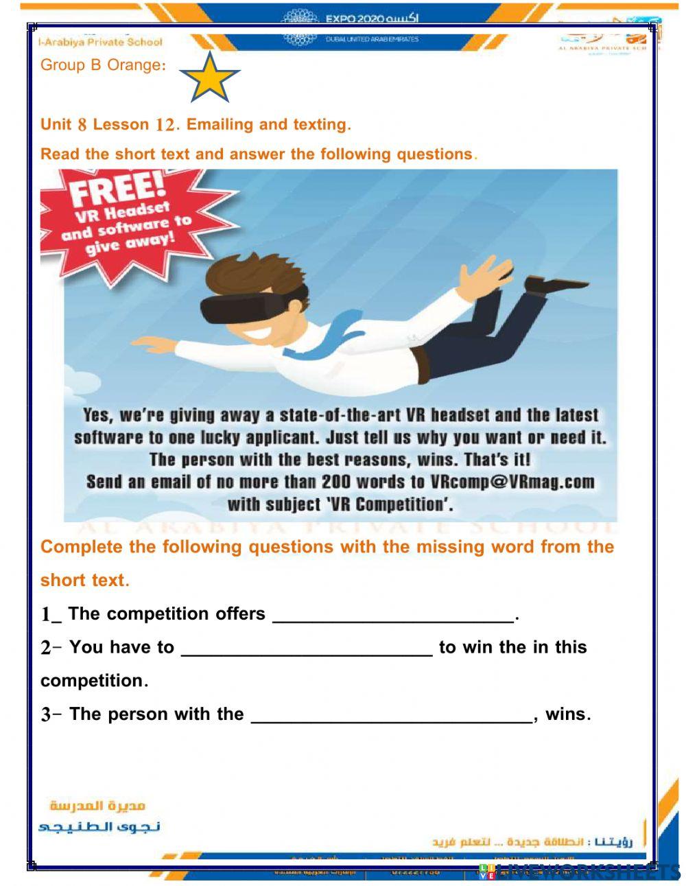 VR competition G8 U8 L 12