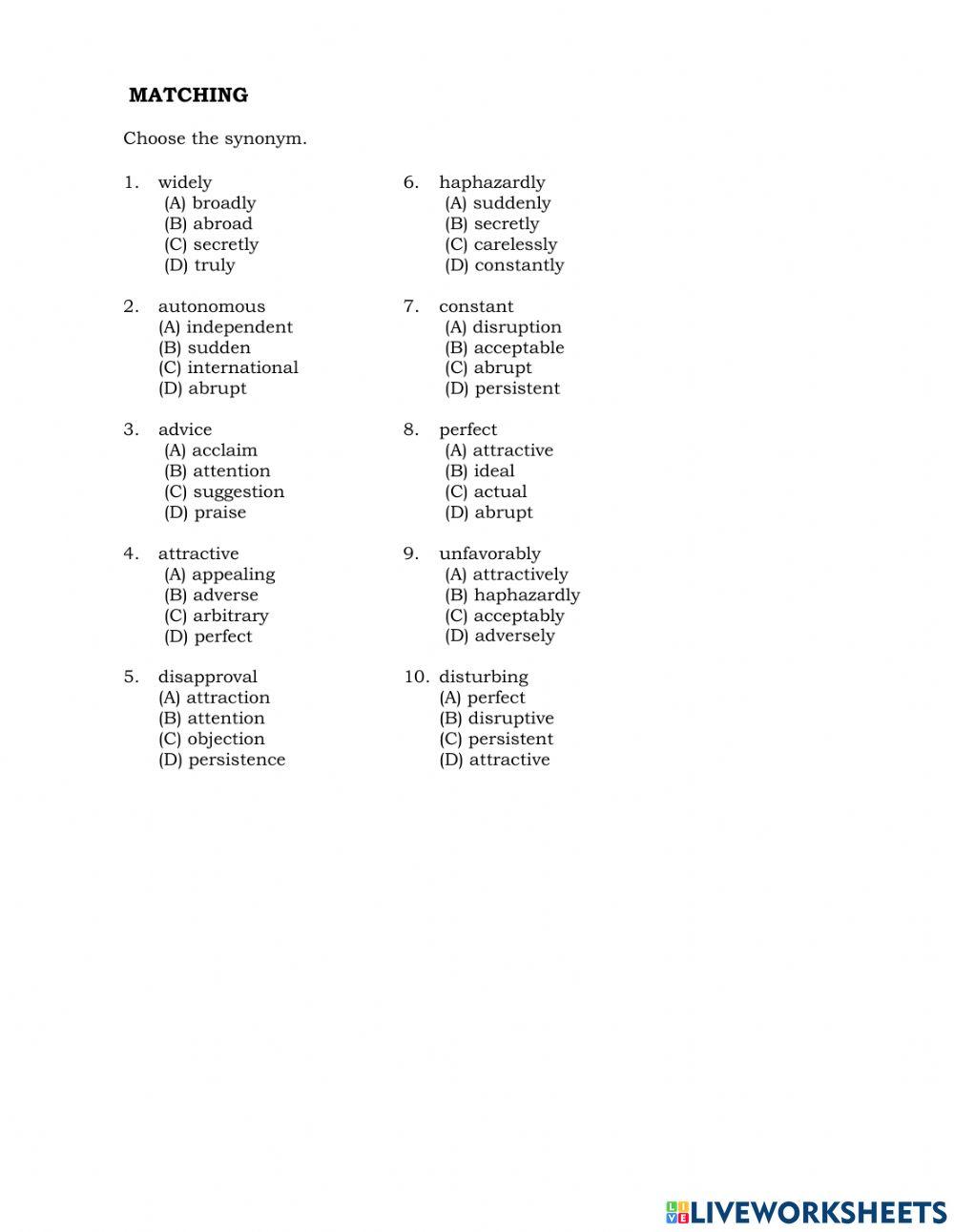 Vocabulary for TOEFL (1)