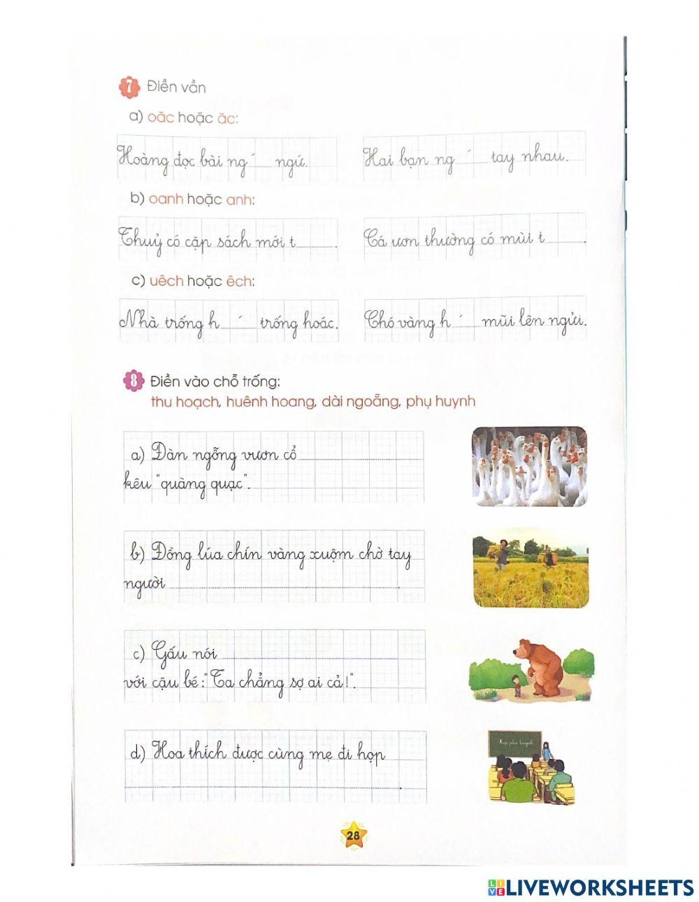 Tiếng Việt - Tuần 25 (phần 3)