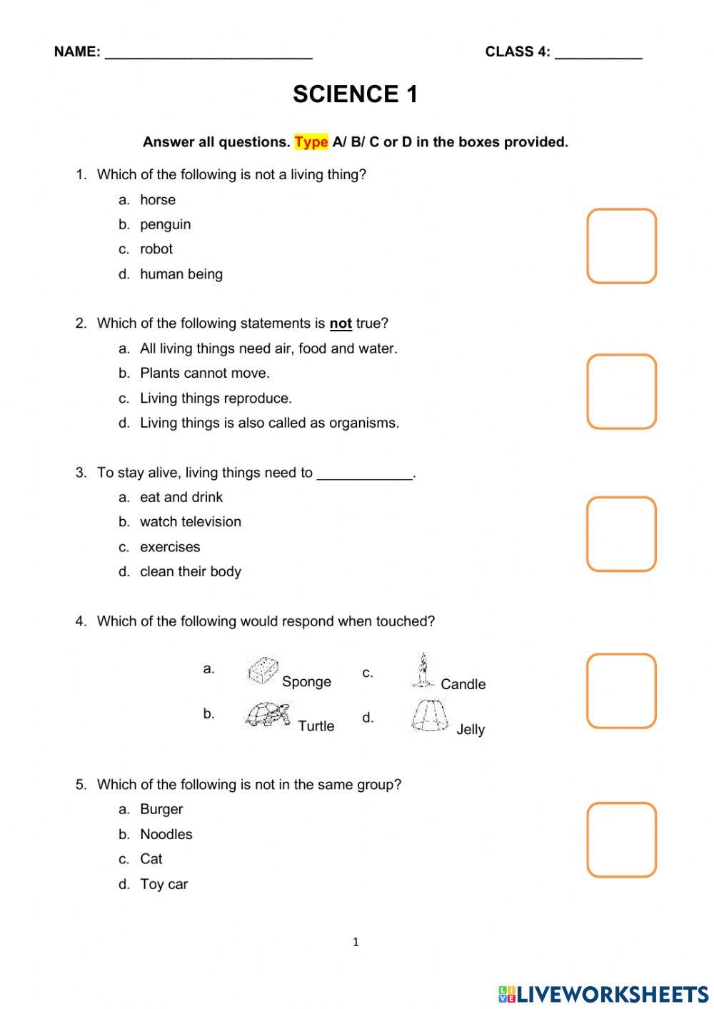 Online sba1 science yr4 2022