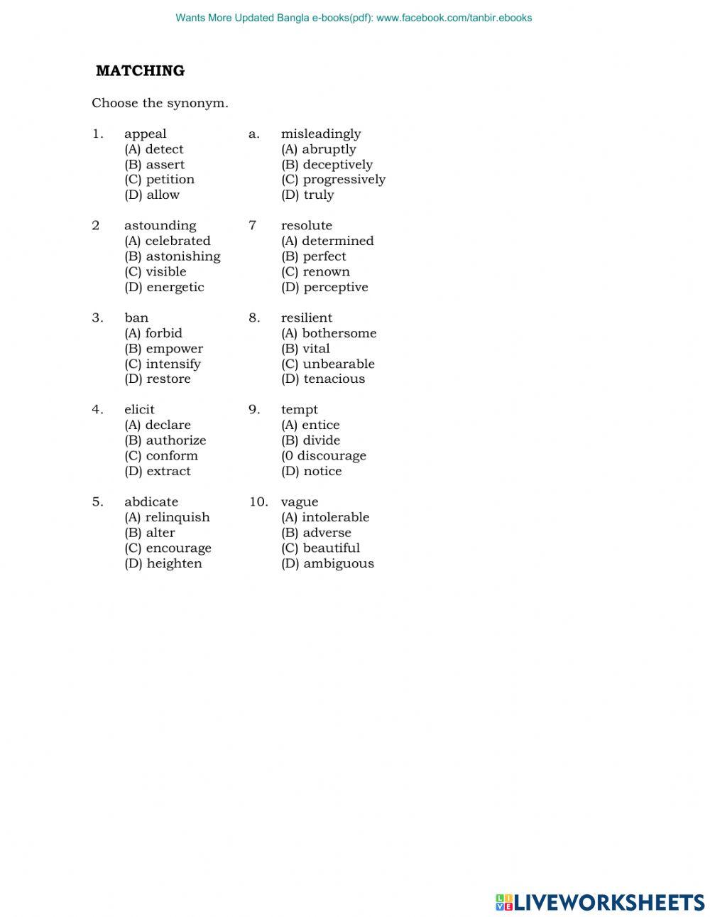 Vocabulary for TOEFL (4)