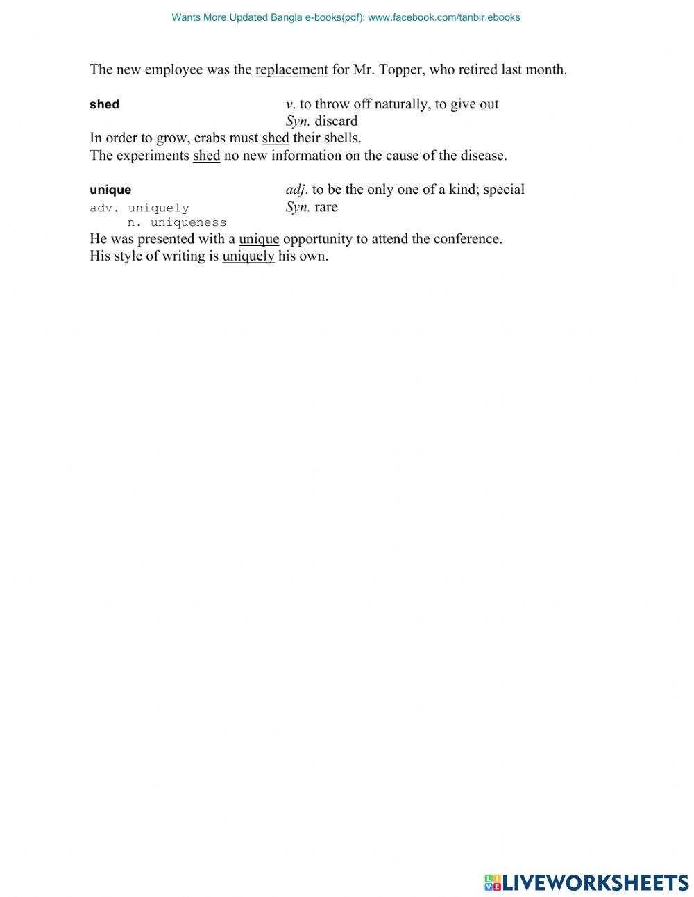 Vocabulary for TOEFL (5)