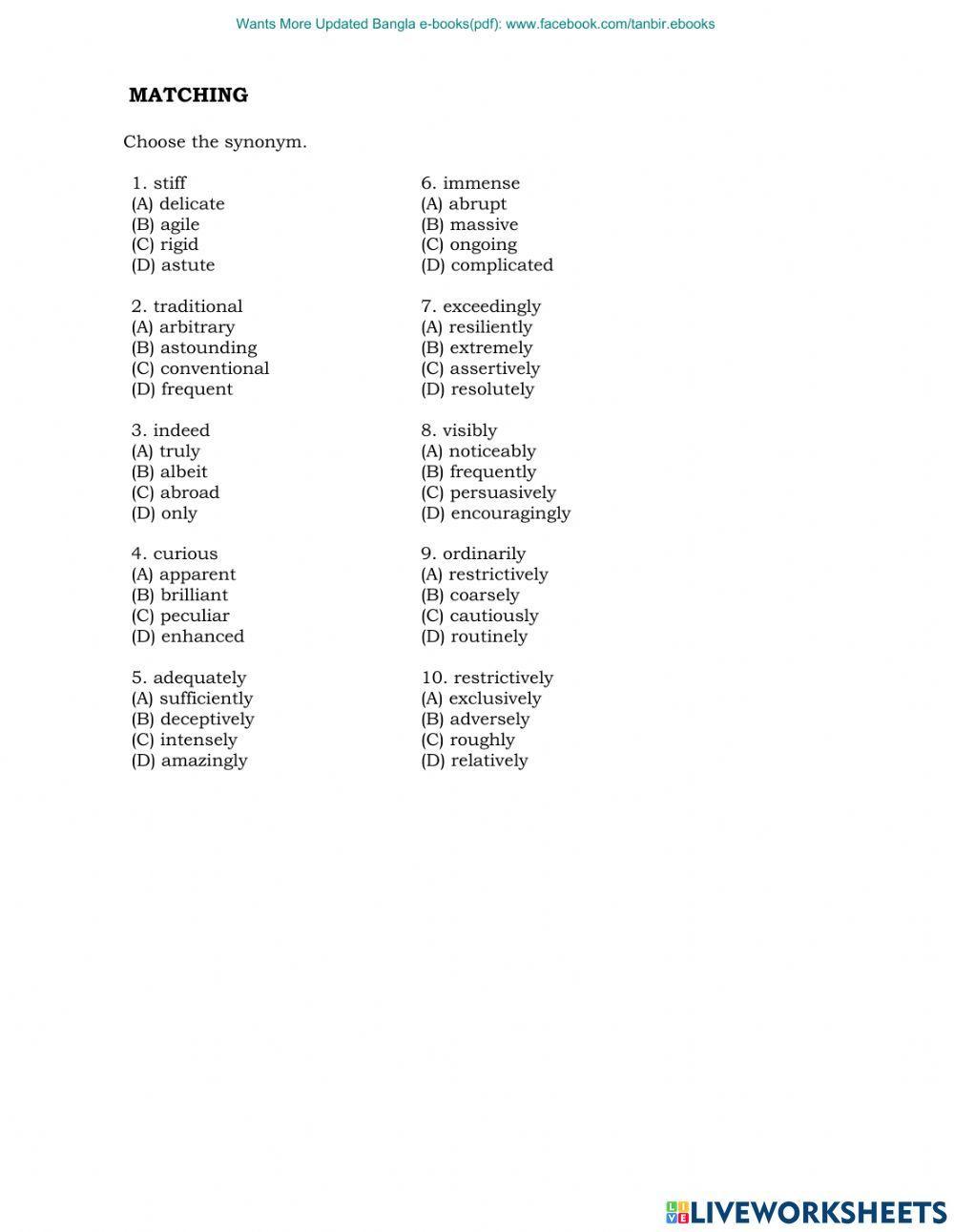 Vocabulary for TOEFL (6)