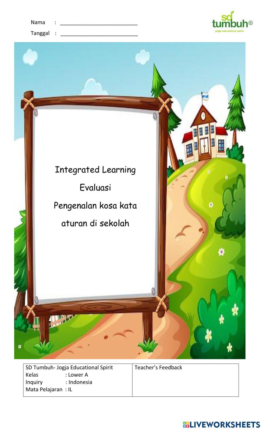 Integrated Learning-PPKn-Evaluasi Mengenal Kosa Kata Aturan di Sekolah-Menjodohkan