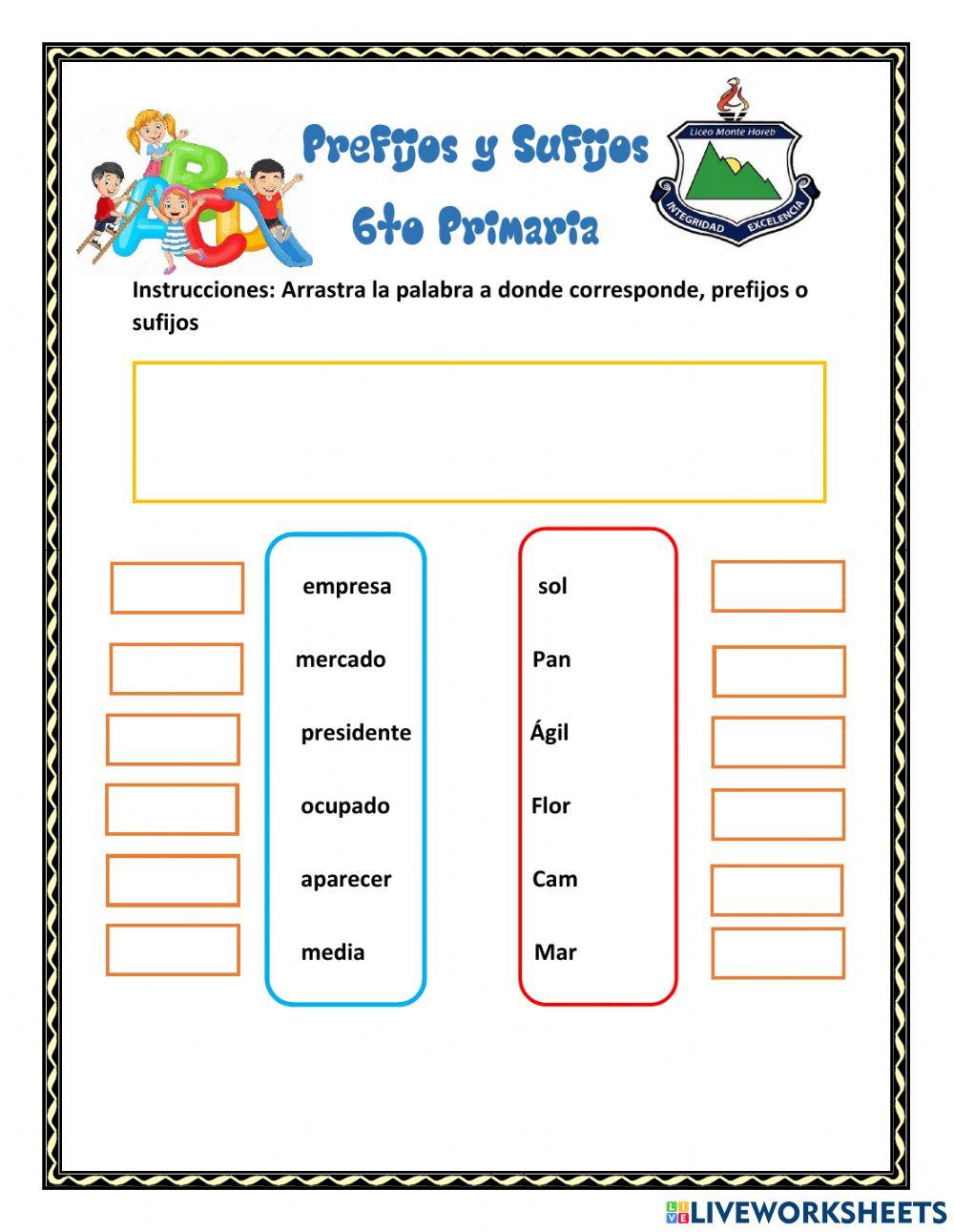 Prefijos Y Sufijos Worksheet Live Worksheets – NBKomputer